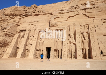 Il Tempio della Regina Nefertari ad Abu Simbel Egitto, Unesco Foto Stock