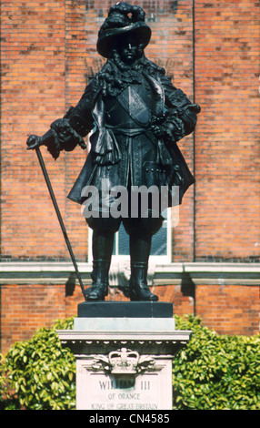 Guglielmo d Orange statua, Kensington Palace Londra Inghilterra inglese REGNO UNITO British re re William 3rd, III, Monarch monarchi, Foto Stock