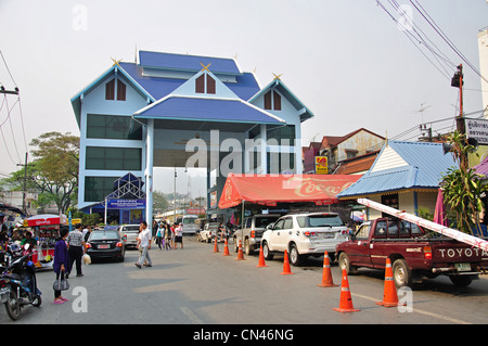 Confine Thai-Myanmar a Maesai, Maesai Distretto, Provincia di Chiang Rai, Thailandia Foto Stock