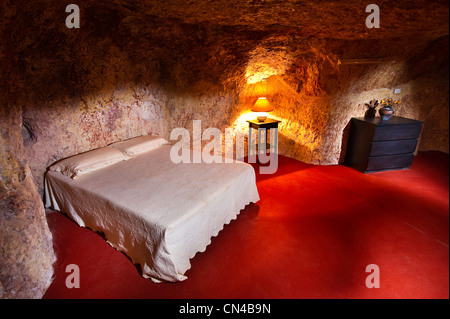 In Australia, in Sud Australia, Coober Pedy, Umoona Opal miniera e museo, camera da letto Foto Stock