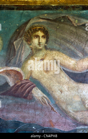 L'Italia, Campania, Pompei, sito archeologico elencati come patrimonio mondiale dall' UNESCO, casa della Venere in conchiglia Foto Stock