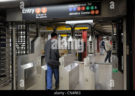 Stati Uniti, New York Manhattan, stazione della metropolitana Foto Stock