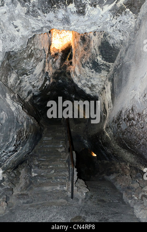 "Cueva de los Verdes " verdi " grotta vicino Haria - Lanzarote isole Canarie - Spagna Foto Stock