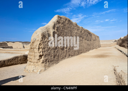 Il Perù, La Libertad provincia, Chan Chan, citadel elencati come patrimonio mondiale dall' UNESCO, Regno Chimú capitale, XIV-XV secolo, Foto Stock