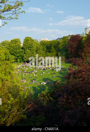 Forma di cuore nel parco Foto Stock