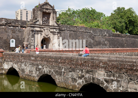 Filippine, isola di Luzon, Manila, Intramuros Historic District, Forte Santiago, ex capo del potere spagnolo Foto Stock