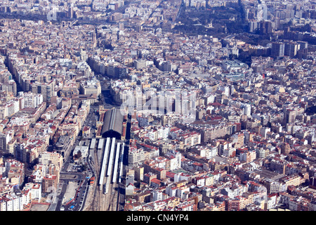 Vista dal piano di Valencia Spagna Europa. Foto Stock