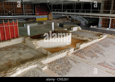 Francia, Herault, Loupian, Gallo villa romana a pochi chilometri a sud della via Domitia, gli scavi hanno rivelato i resti di Foto Stock