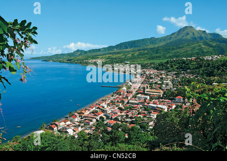 Francia, Martinica (Indie occidentali francesi), St Pierre e il Monte La Pelée Foto Stock