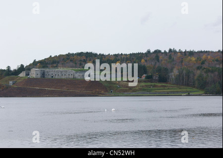 Fort Knox sulle rive del fiume Penobscot, prospettiva, Maine. Foto Stock