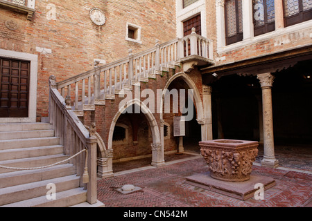 L'Italia, Veneto, Venezia, elencato come patrimonio mondiale dall'UNESCO, la zona di San Marco, Palazzo Ca' d'Oro, Giogio Franchetti fondation Foto Stock