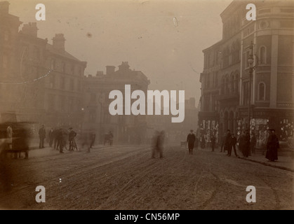 Queen Square, Wolverhampton, nei primi anni del XX secolo. Foto Stock