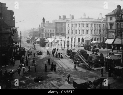 Queen Square, Wolverhampton, nei primi anni del XX secolo. Foto Stock