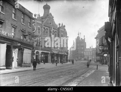 Queen Square, Wolverhampton, nei primi anni del XX secolo. Foto Stock