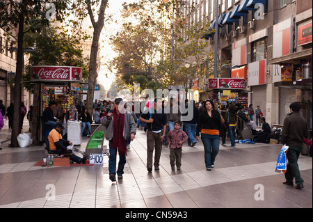 Il Cile, Santiago de Chile, Paseo Ahumada Foto Stock