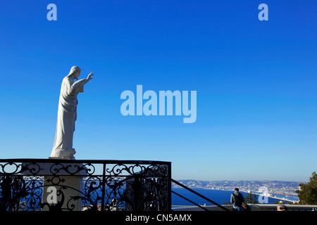 Francia, Bouches du Rhone, Marsiglia, Sesto arrondissement, Notre Dame de la Garde Basilica Foto Stock