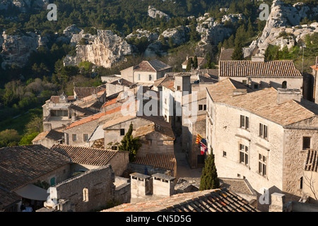 Francia, Bouches du Rhone, Les Baux de Provence, denominata Les Plus Beaux Villages de France (i più bei villaggi di Foto Stock