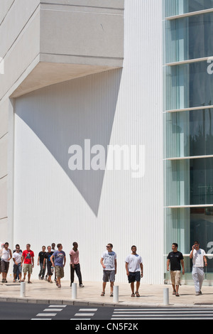 Israele, Tel Aviv, Habimah Square, Habima teatro nazionale ristrutturato dall'architetto Karmi Ram Foto Stock