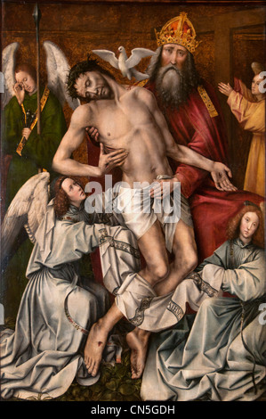 La Santissima Trinità con Dio Padre il supporto di Cristo da Colijn di COTER 1450-1540 Foto Stock