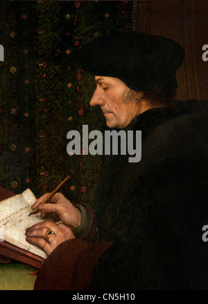 Desiderio di ERASMUS, 1469-1536 umanista olandese studioso rinascimentale Hans Holbein il Giovane 1497-1543 Germania tedesco Foto Stock
