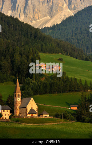 L'Italia, Trentino Alto Adige, provincia autonoma di Bolzano, Dolomiti, Val di Funes, Santa Maddalena, Odle Foto Stock