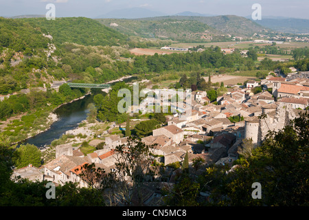 Francia, Ardeche, il medievale Vogue, etichettati Les Plus Beaux Villages de France (i più bei villaggi di Francia), il Foto Stock