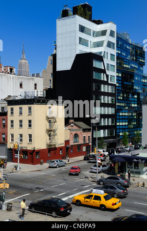 Stati Uniti, New York City, Manhattan, Meatpacking District (Gansevoort mercato), 459 West xviii edificio in West Chelsea da Foto Stock