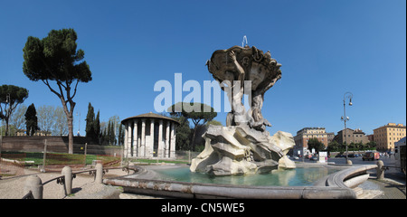 Italia Roma Santa Maria in Cosmedin. Il Tempio di Ercole Vincitore. Foto Stock