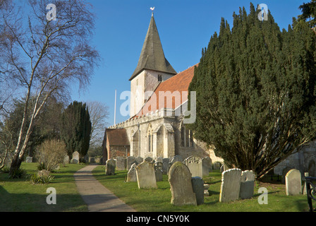 Bosham villaggio chiesa cantiere Foto Stock