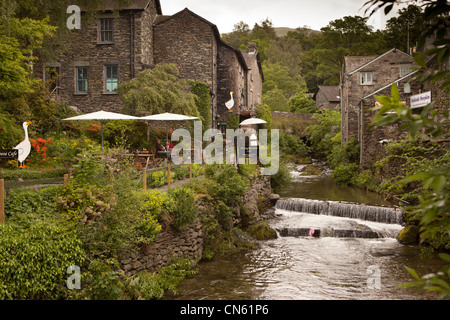 Regno Unito, Cumbria, Ambleside, Stock Ghyll che scorre attraverso la città Foto Stock