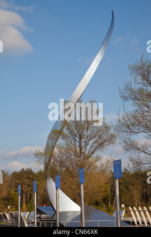 Esterno del Smithsonian Museo Nazionale dell'aria e dello spazio Foto Stock