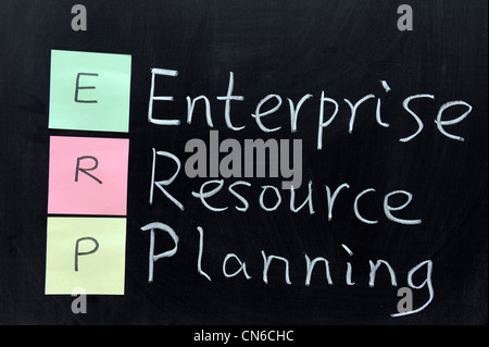 Chalk disegno - ERP, Enterprise Resource Planning Foto Stock