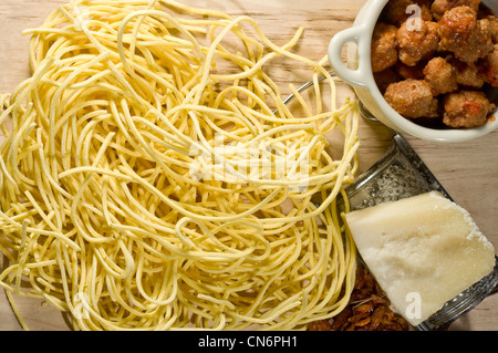 Europa Italia Abruzzo Spaghetti ( o ) dei maccheroni alla chitarra Foto Stock