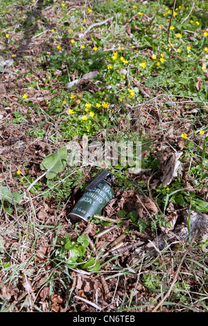 Trascorso il fumo granata sulla Piana di Salisbury zona di addestramento militare di Imber WILTSHIRE REGNO UNITO Foto Stock