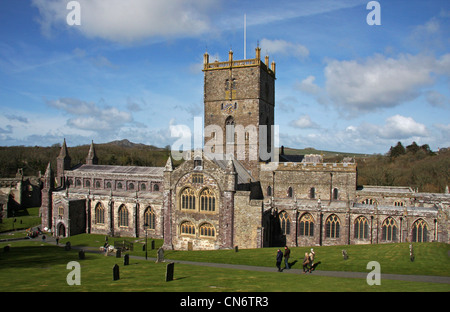 St David's Cathedral, Pembrokeshire Foto Stock