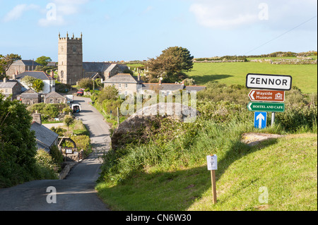 Villaggio Zennor in Cornovaglia, Inghilterra Foto Stock