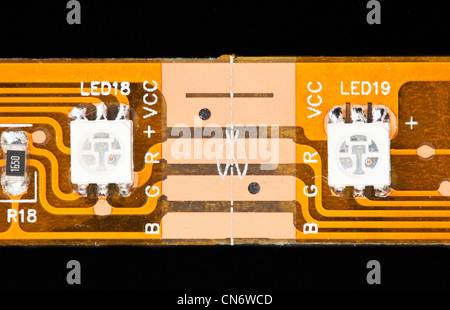 Tagliabile striscia di luce LED Foto Stock