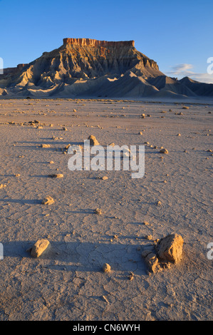 Nord Caineville Mesa in Utah's San Rafael deserto. Foto Stock