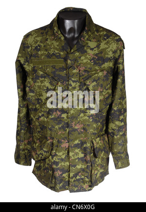 Abbigliamento camouflage come utilizzati dalle forze militari di mimetizzazione canadese Foto Stock