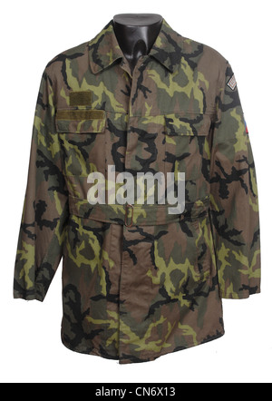 Abbigliamento camouflage come utilizzati dalle forze militari nella Repubblica Ceca. Foto Stock