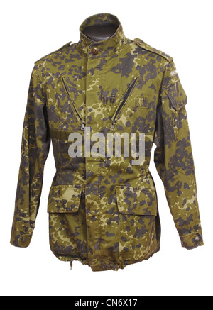 Abbigliamento camouflage come utilizzati dalle forze militari di mimetizzazione svedese Foto Stock