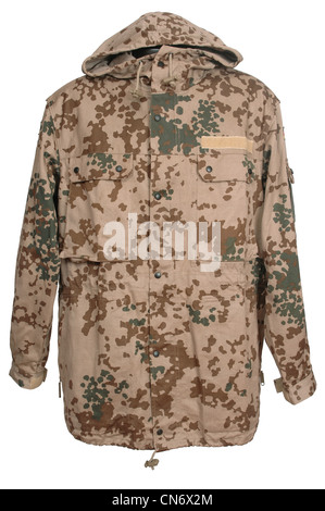 Abbigliamento camouflage come utilizzati dalle forze militari. Deserto tedesco Wustentarn camouflage Foto Stock