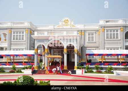 Palazzo Presidenziale, Setthathirath Road, Vientiane, prefettura di Vientiane, Laos Foto Stock