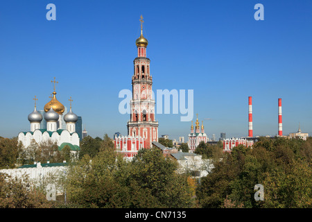 Vista panoramica del Convento Novodevichy a Mosca, Russia Foto Stock