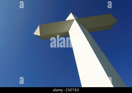 Una croce cristiana monumento di Effingham, Illinois USA Foto Stock