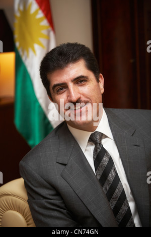 Nechirvan Barzani. Il primo ministro. Il Kurdistan iracheno Foto Stock