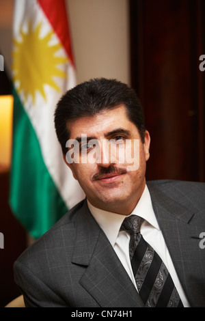 Nechirvan Barzani. Il primo ministro. Il Kurdistan iracheno Foto Stock