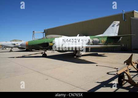 Ex swedish air force Saab 32 Lansen a mojave airfield, california, Stati Uniti d'America Foto Stock