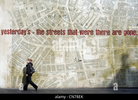 Murale su Castle Street, Belfast, Irlanda del Nord. Foto Stock