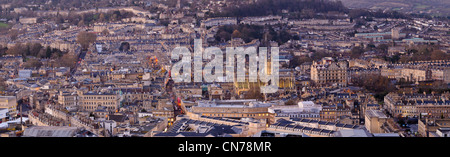 Vista sulla città storica di Bath, Somerset, Regno Unito Foto Stock